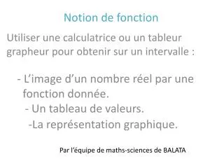 par l quipe de maths sciences de balata