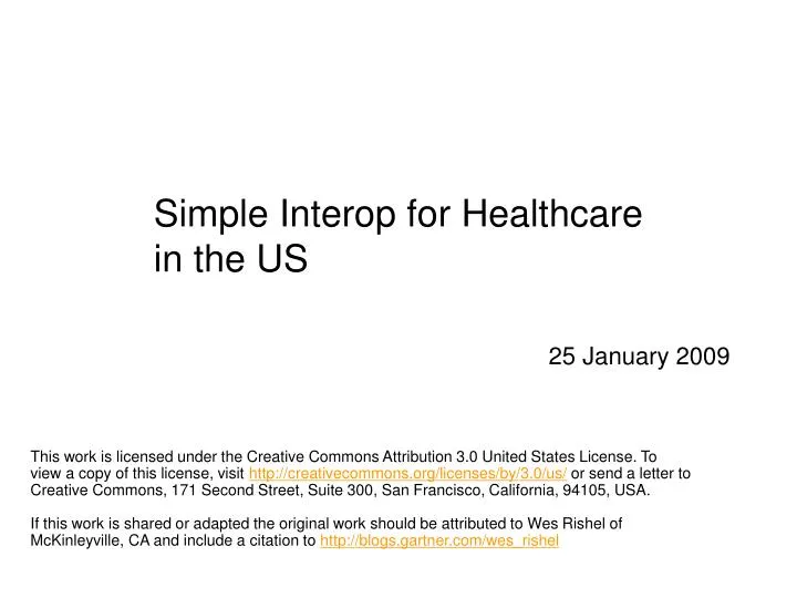 simple interop for healthcare in the us