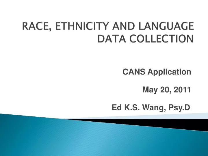 race ethnicity and language data collection