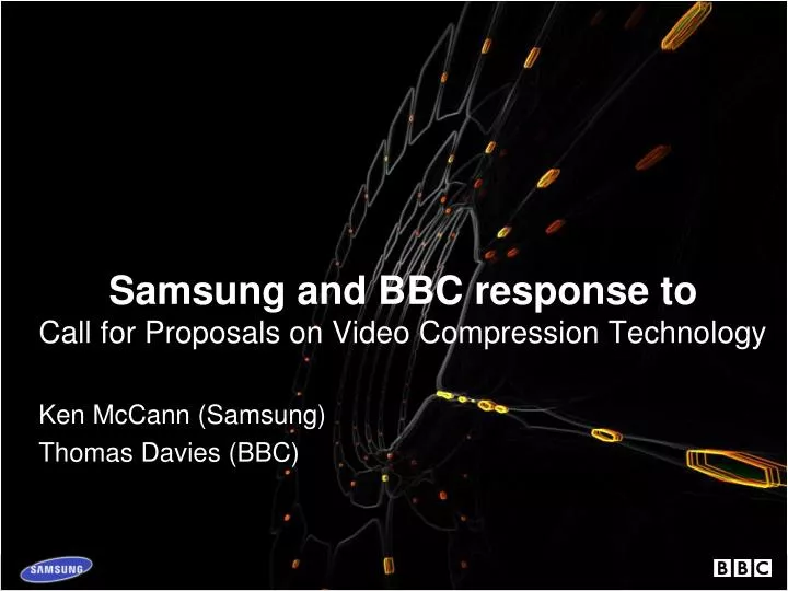 samsung and bbc response to call for proposals on video compression technology