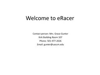 Welcome to eRacer