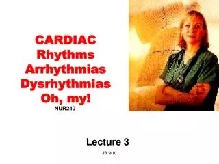 CARDIAC Rhythms Arrhythmias Dysrhythmias Oh, my!