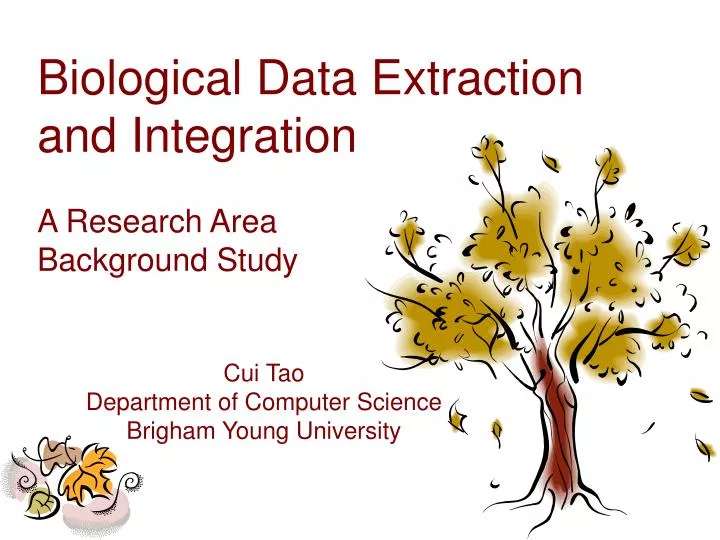 biological data extraction and integration a research area background study