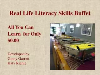 Real Life Literacy Skills Buffet