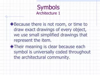 Symbols Architecture 1