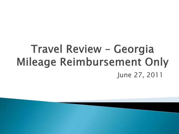 travel review georgia mileage reimbursement only