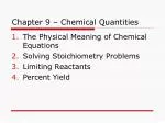 Chapter 9 – Chemical Quantities - slide 1