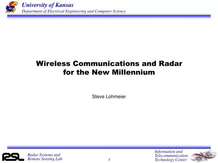 wireless communications and radar for the new millennium