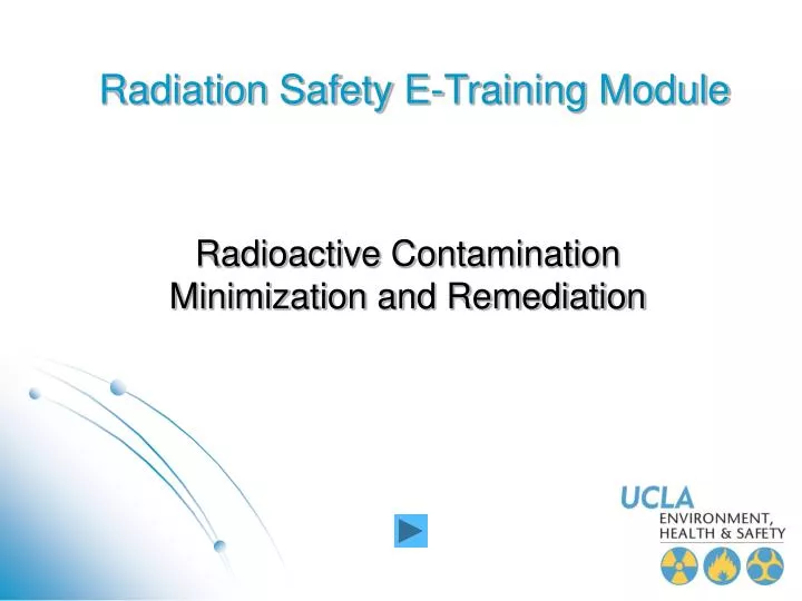 radiation safety e training module