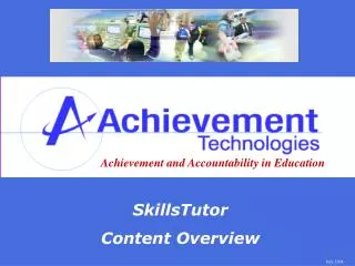 Achievement and Accountability in Education