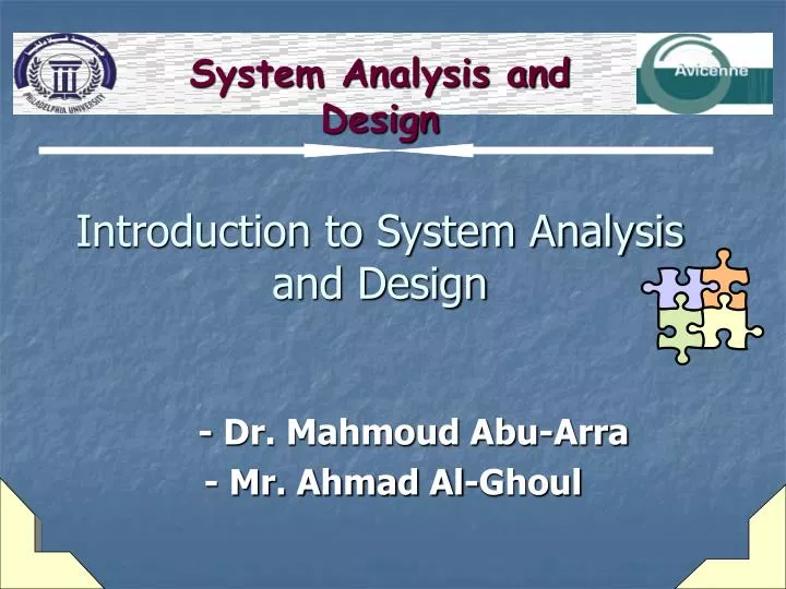 introduction to system analysis and design