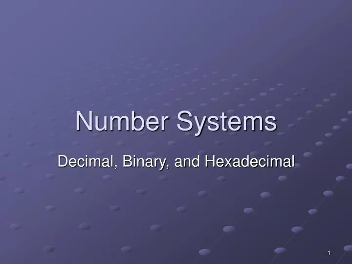 number systems