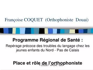 fran oise coquet orthophoniste douai