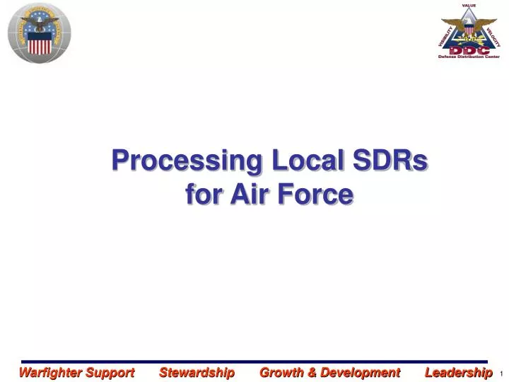 processing local sdrs for air force