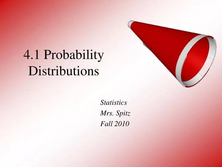 4 1 probability distributions