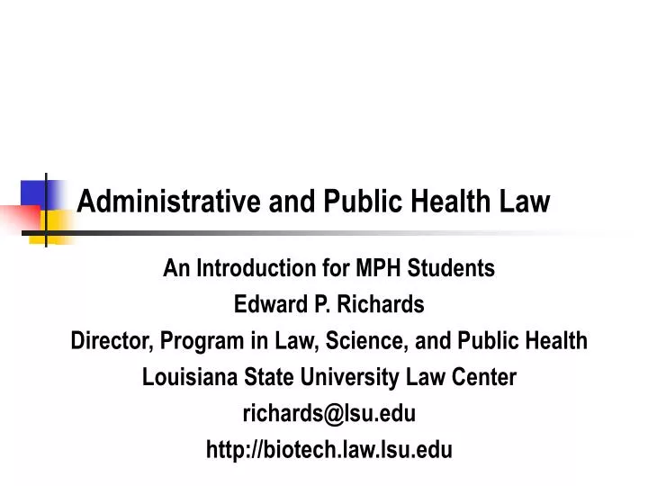 administrative and public health law