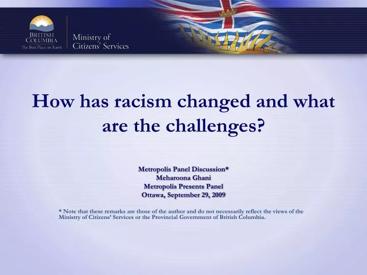 how has racism changed and what are the challenges