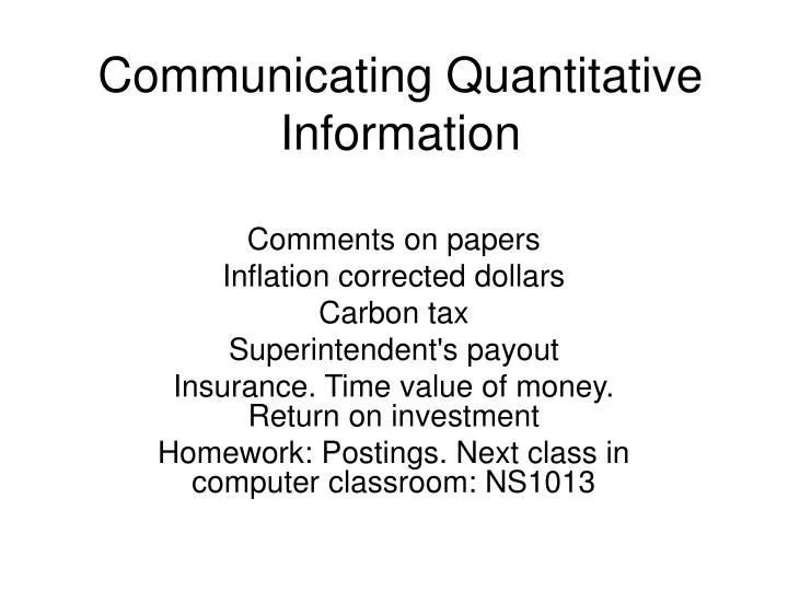 communicating quantitative information