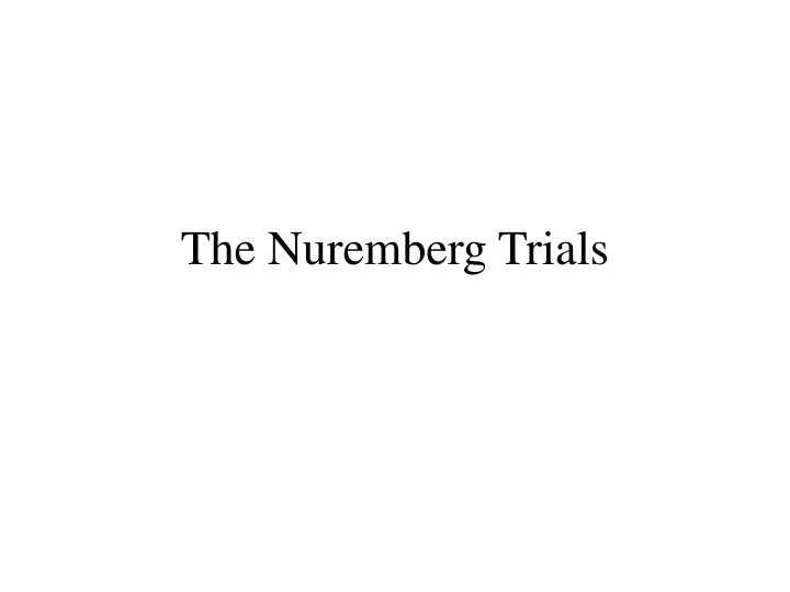 the nuremberg trials