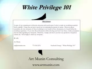 White Privilege 101