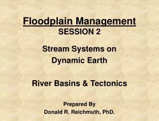 Floodplain Management SESSION 2