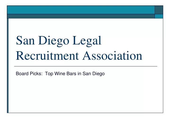 san diego legal recruitment association