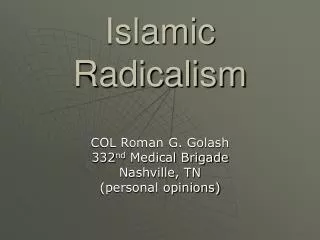 Islamic Radicalism