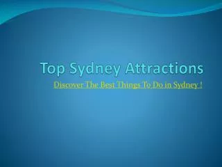 Top Things to do in Sydney