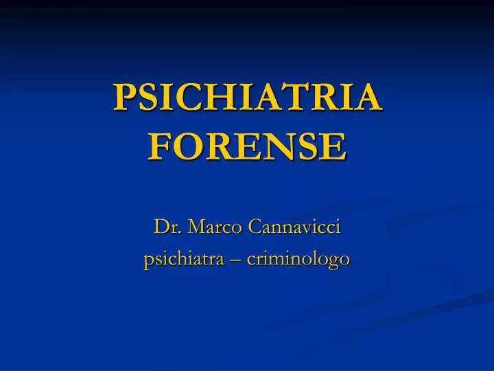 psichiatria forense