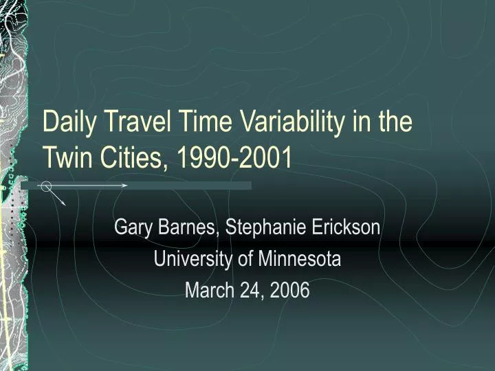 daily travel time variability in the twin cities 1990 2001