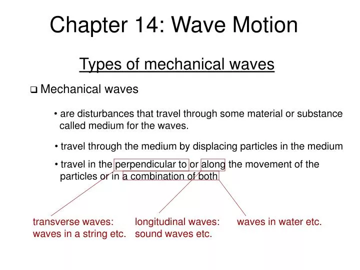chapter 14 wave motion