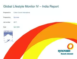 Global Lifestyle Monitor IV – India Report