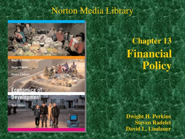 chapter 13 financial policy