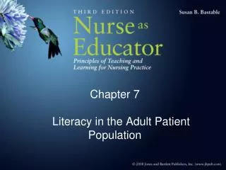 Chapter 7 Literacy in the Adult Patient Population
