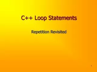 C++ Loop Statements