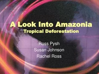 A Look Into Amazonia Tropical Deforestation