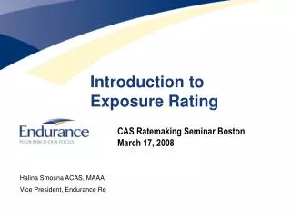 Introduction to Exposure Rating