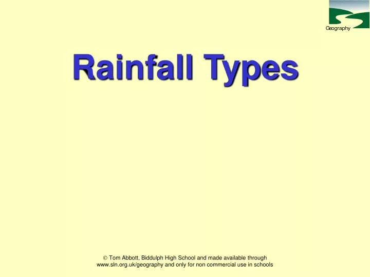 rainfall types