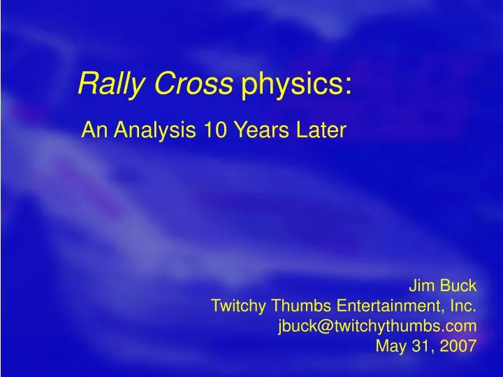 rally cross physics