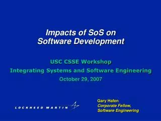 Impacts of SoS on Software Development