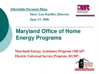 Maryland Office of Home Energy Programs