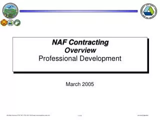NAF Contracting Overview Professional Development
