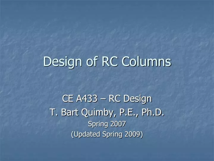 design of rc columns