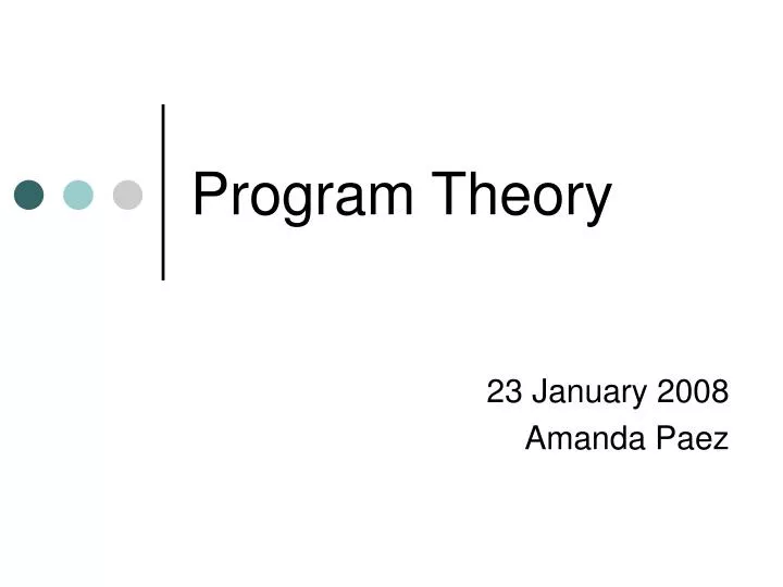 program theory