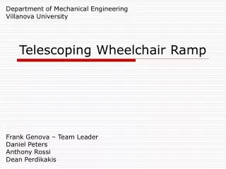 Telescoping Wheelchair Ramp