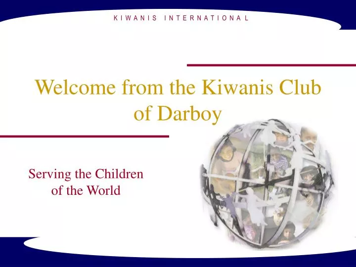 welcome from the kiwanis club of darboy