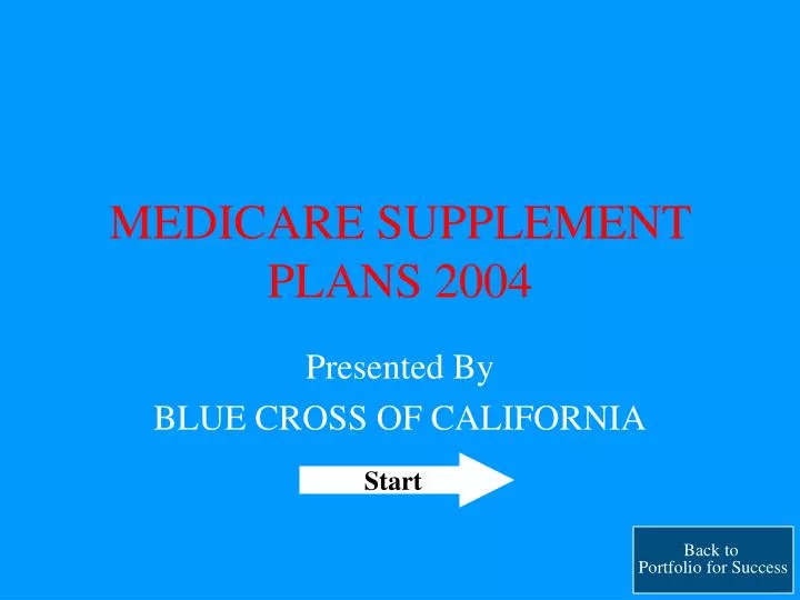 medicare supplement plans 2004