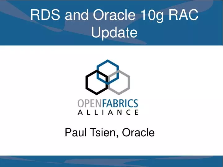 rds and oracle 10g rac update