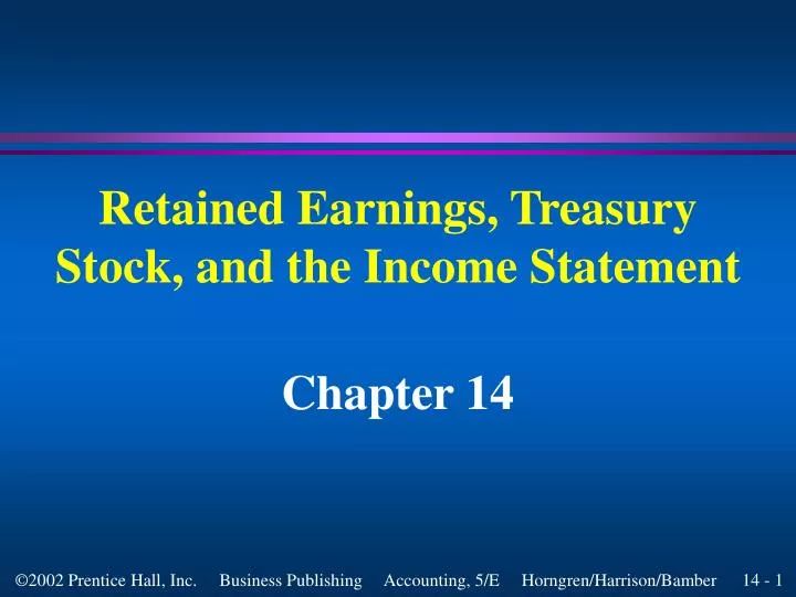retained earnings treasury stock and the income statement