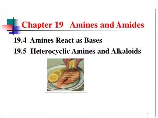 Chapter 19 Amines and Amides
